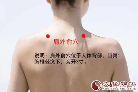 肩外俞穴的准确位置图